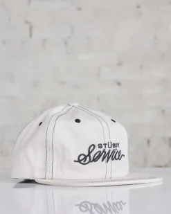 Discount Stussy MD Service Strapback Cap Natural