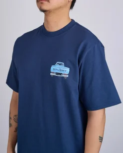 Outlet Stussy Pick-Up T-Shirt Navy