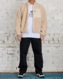Online Stussy Sherpa Reversible Jacket Natural