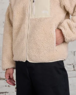 Online Stussy Sherpa Reversible Jacket Natural