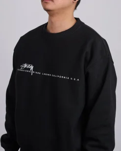 Outlet Stussy Smooth 80 Crewneck Black