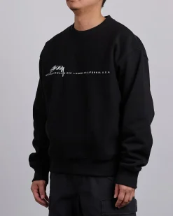 Outlet Stussy Smooth 80 Crewneck Black