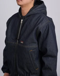 Outlet Stussy Work Jacket Denim Raw Indigo