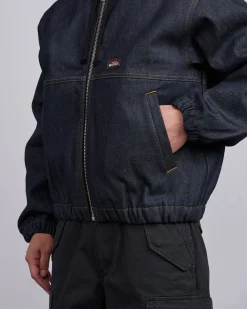 Outlet Stussy Work Jacket Denim Raw Indigo