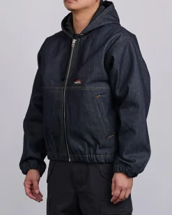 Outlet Stussy Work Jacket Denim Raw Indigo