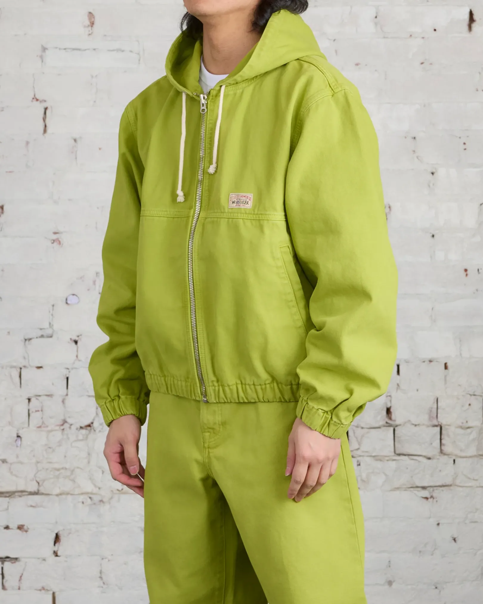 Sale Stussy Work Jacket Unlined Canvas Cactus