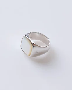 Best Tom Wood Cushion Ring (M) Polished Silver 925/MOP