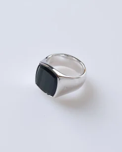 Outlet Tom Wood Cushion Ring Silver 925/Blue Hawk Eye