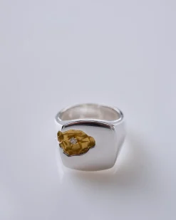 Online Tom Wood Mined Ring L Diamond Silver 925