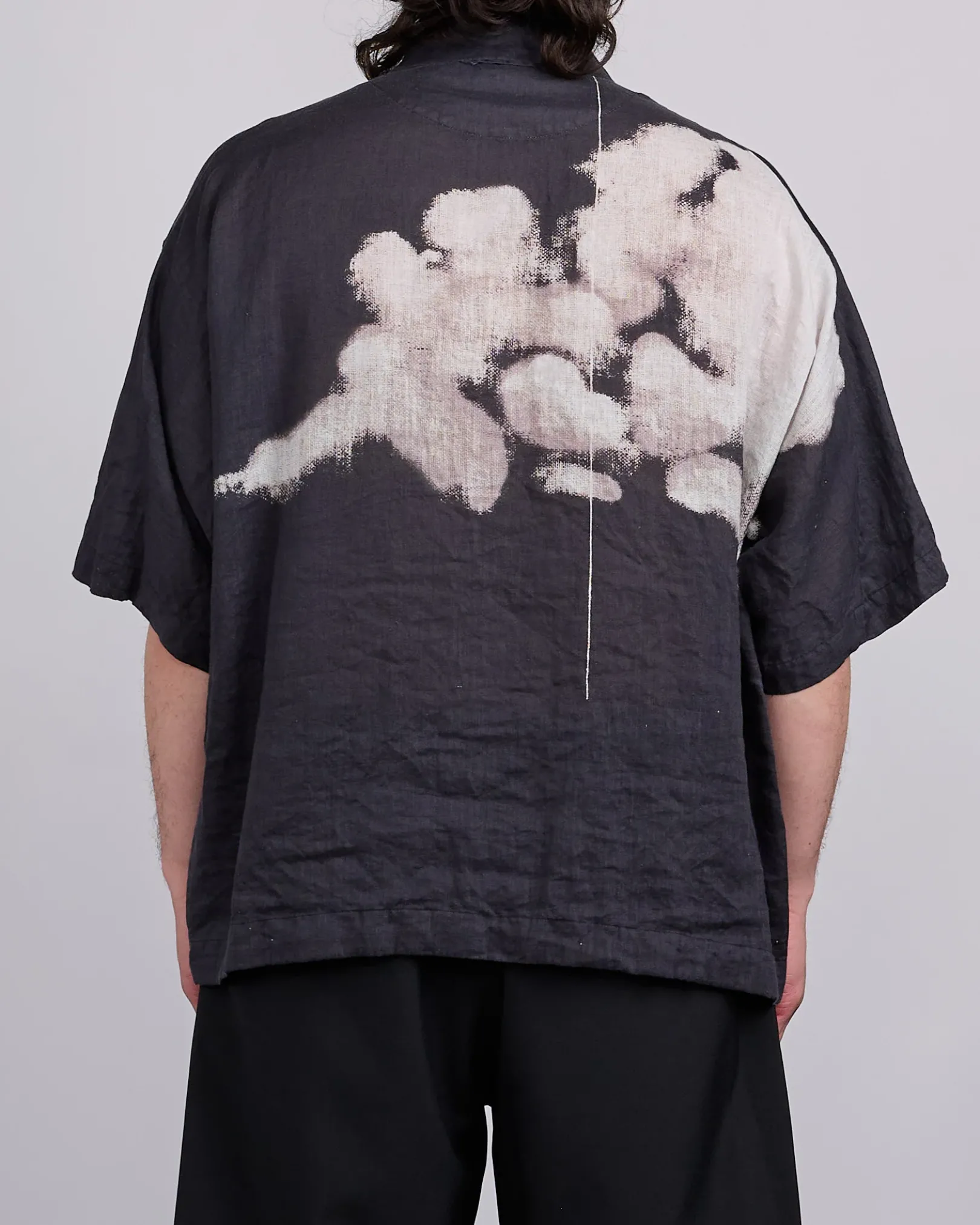 Online UNDERCOVER Linen-Gauze Printed Button Shirt Black