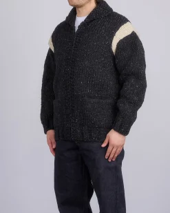 Fashion visvim Cowichan Hand Knit Sweater Black