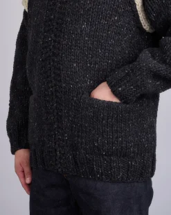 Fashion visvim Cowichan Hand Knit Sweater Black