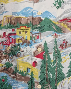 Clearance visvim Crosby Button Shirt Short Sleeve (Washi Chirimen) Ivory