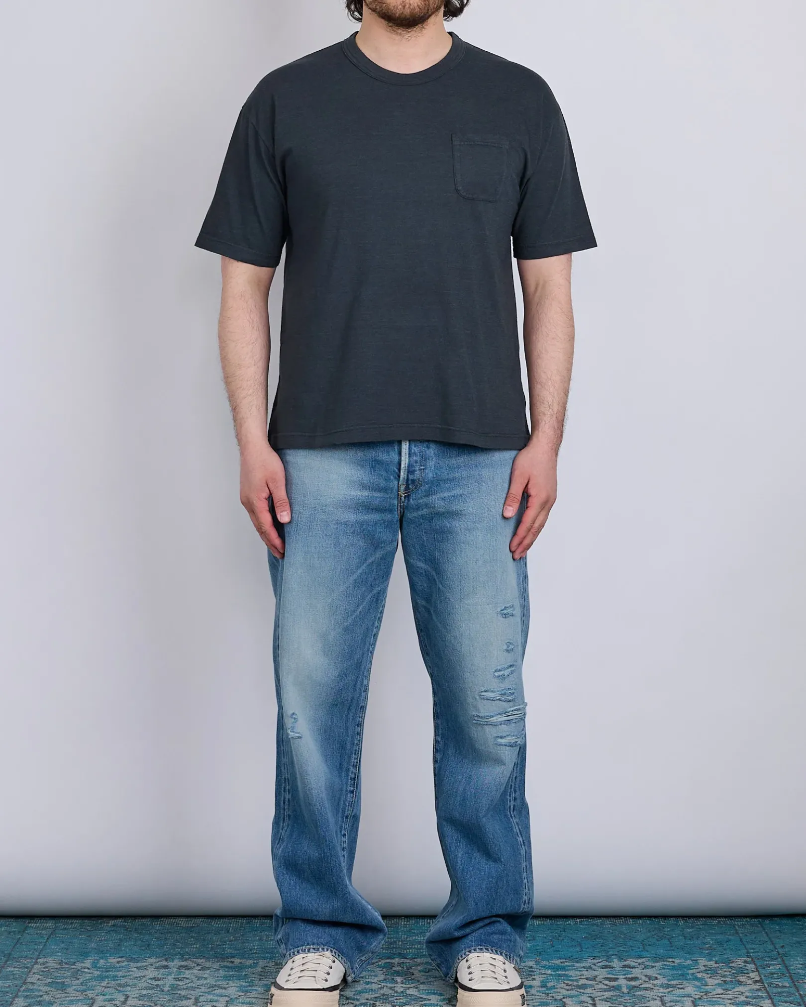 Clearance visvim Jumbo Short Sleeve T-Shirt DMGD Black