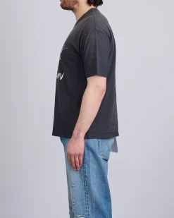 Outlet visvim Jumbo Short Sleeve T-Shirt V Crash Black