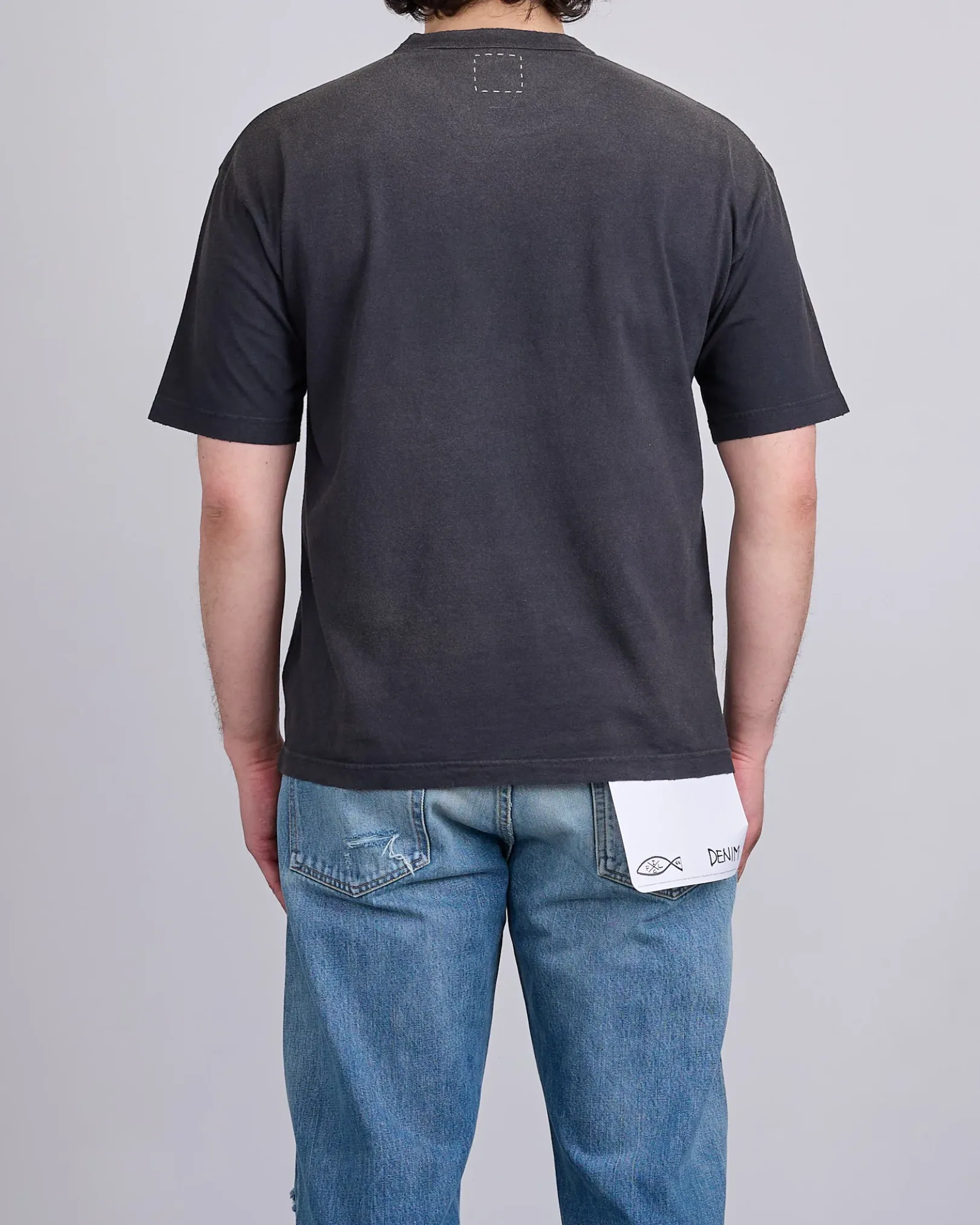 Outlet visvim Jumbo Short Sleeve T-Shirt V Crash Black