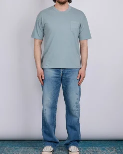 Clearance visvim Jumbo Short Sleeve T-Shirt DMGD Lt.Green