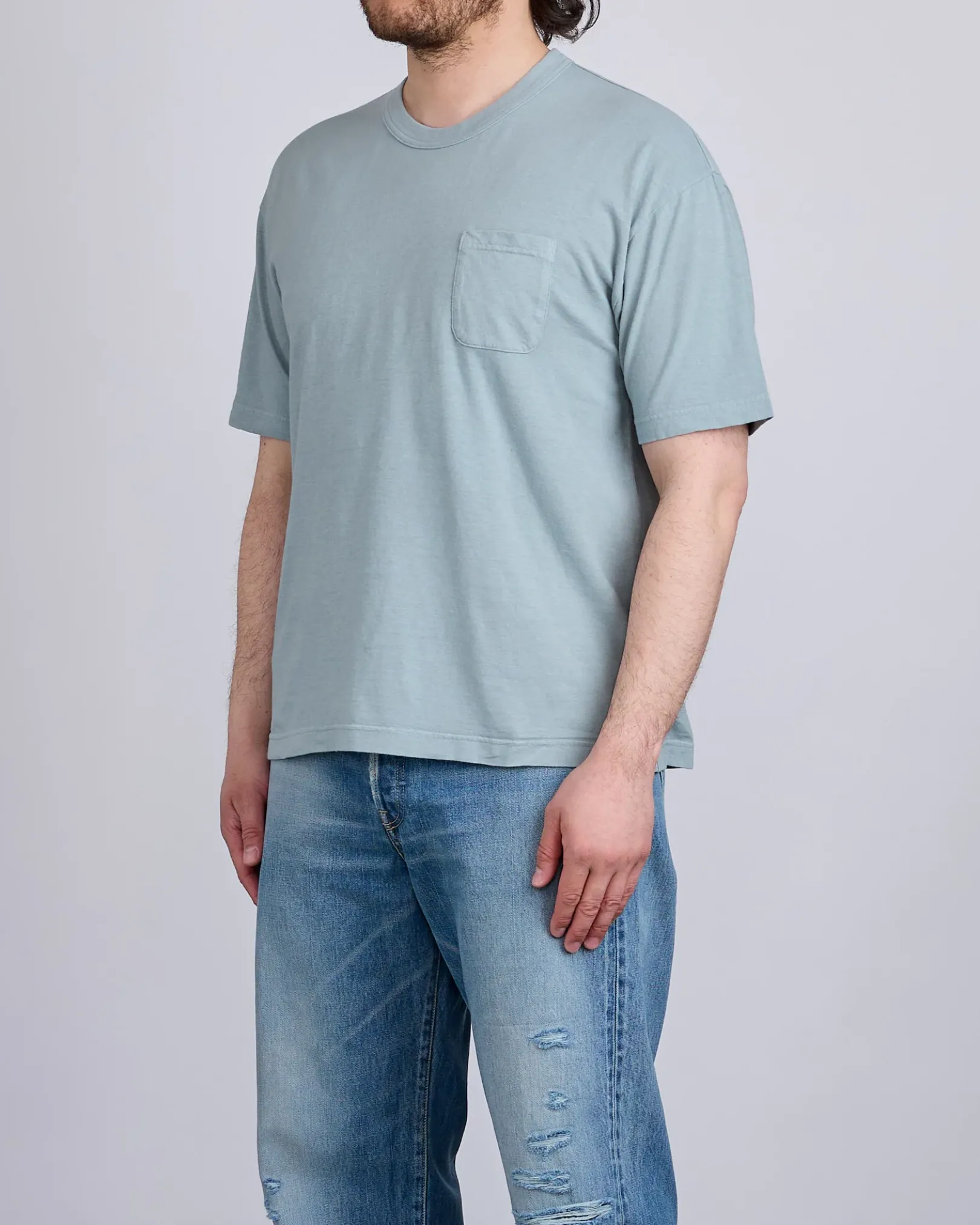Clearance visvim Jumbo Short Sleeve T-Shirt DMGD Lt.Green