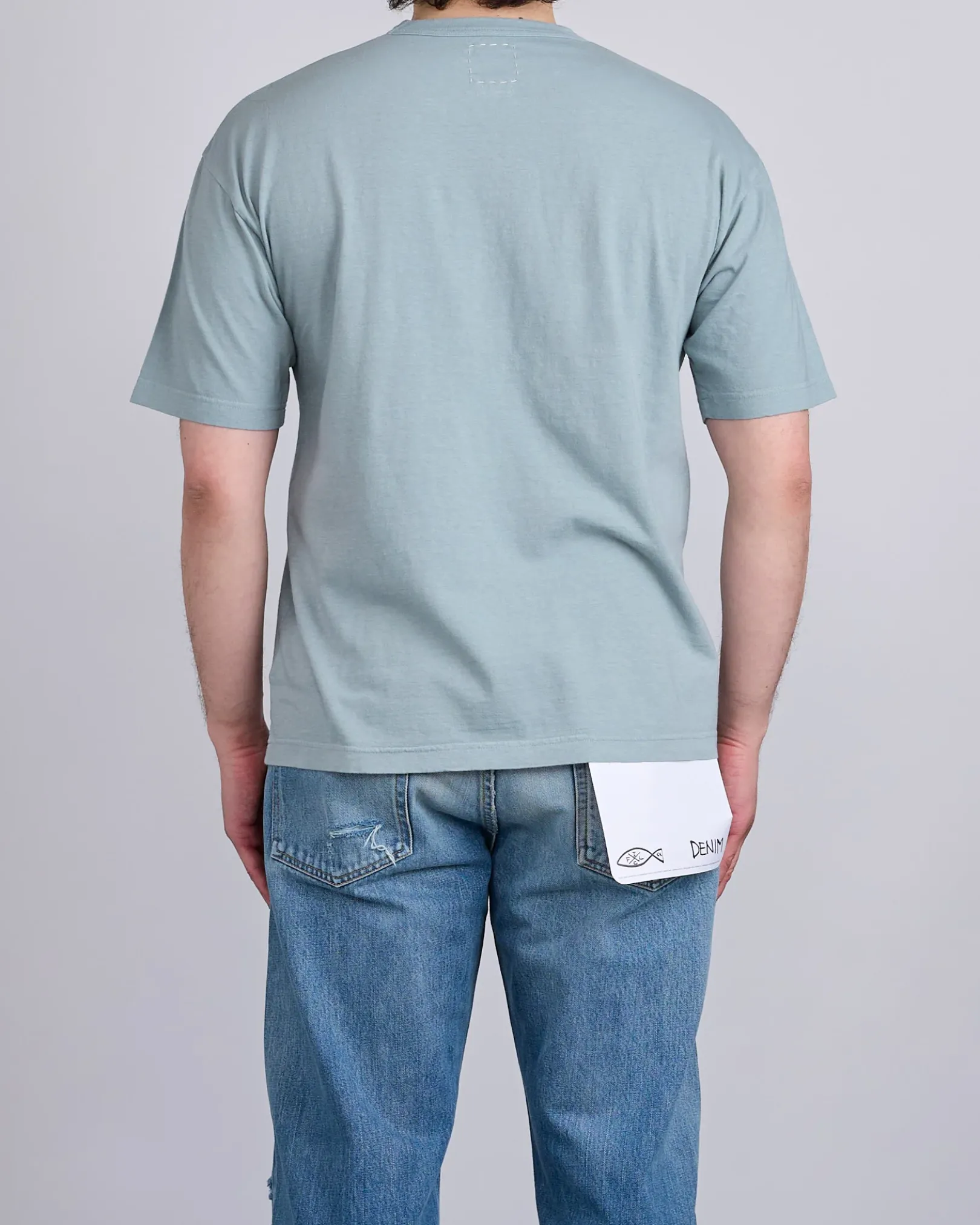 Clearance visvim Jumbo Short Sleeve T-Shirt DMGD Lt.Green