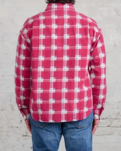 Outlet visvim Pioneer Khadi Check Button-Down Shirt Red