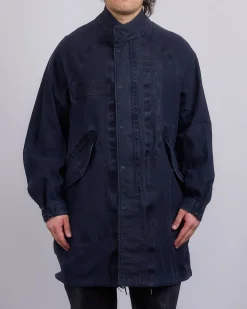 Clearance visvim Six-Five Parka 3L DMGD Navy