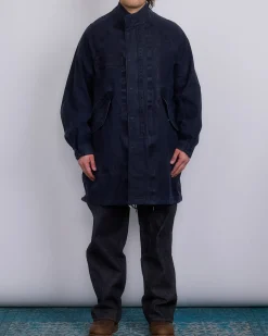 Clearance visvim Six-Five Parka 3L DMGD Navy