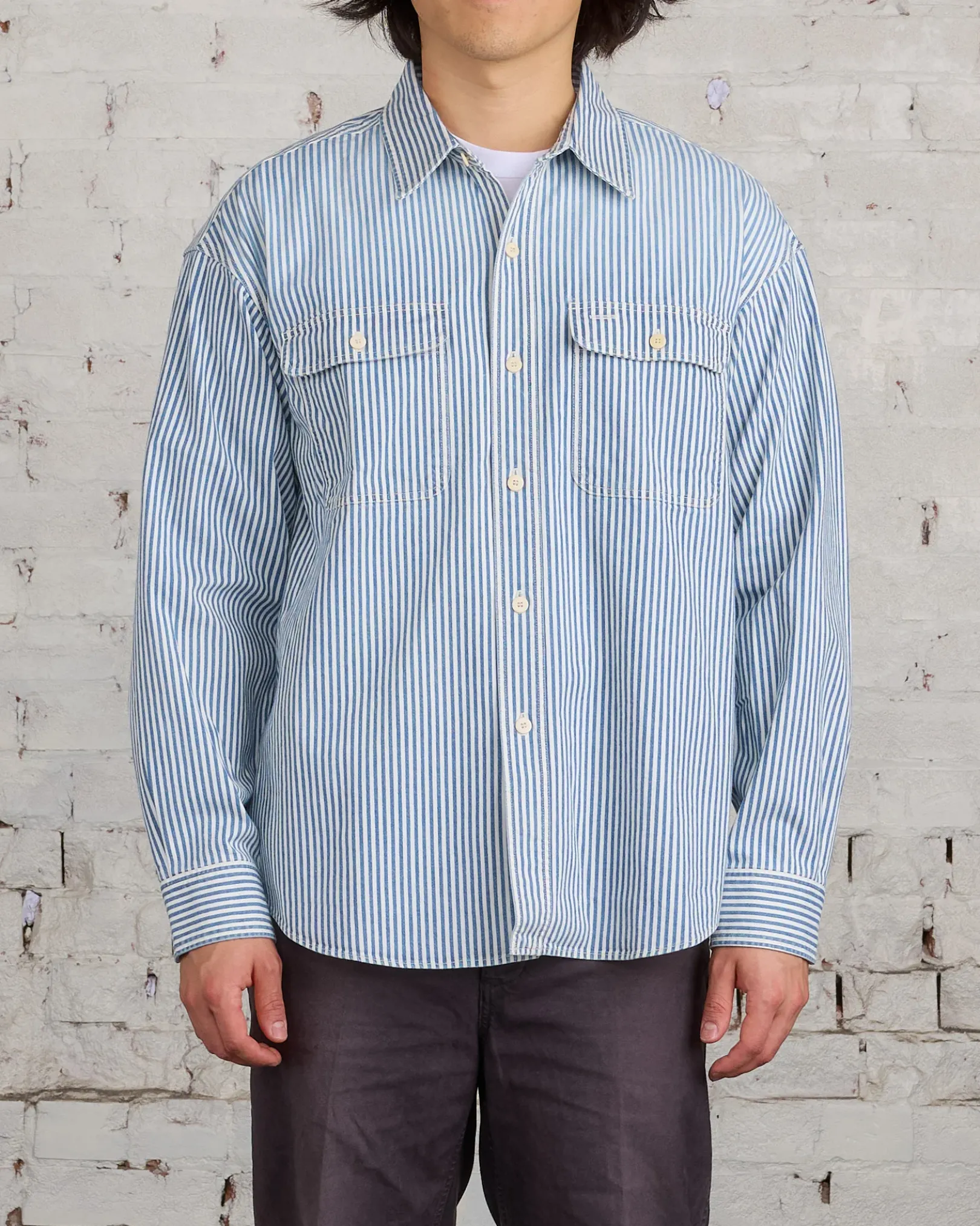 Discount visvim Social Sculpture Langer Shirt Hickory DMGD