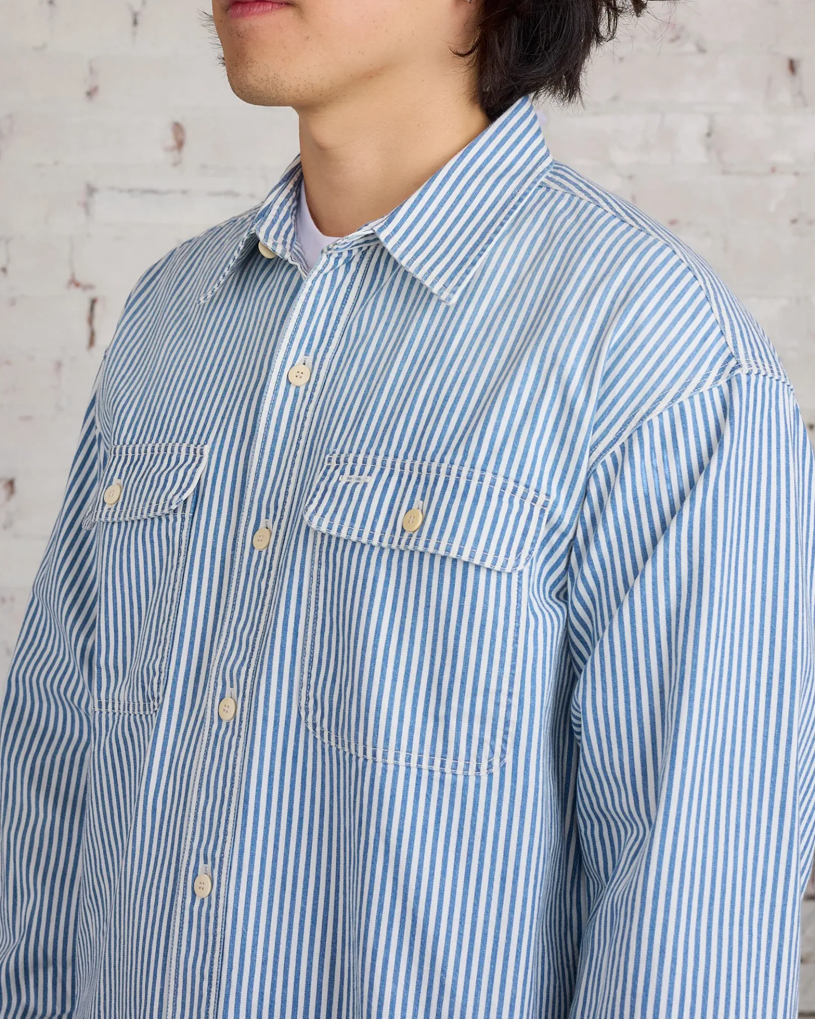 Discount visvim Social Sculpture Langer Shirt Hickory DMGD